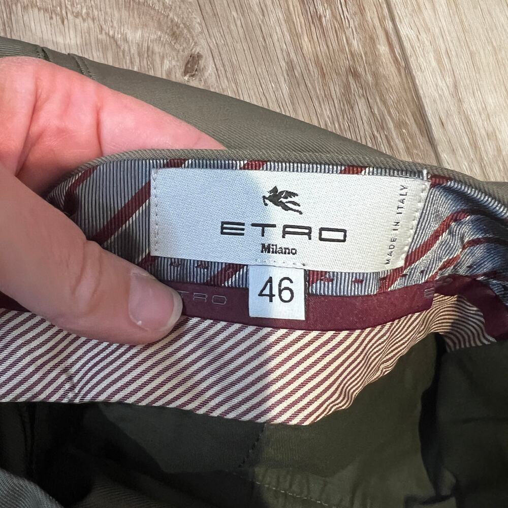 ETRO Women's Flared Trousers Size IT46/ US10 In Green - Picture 6 of 7